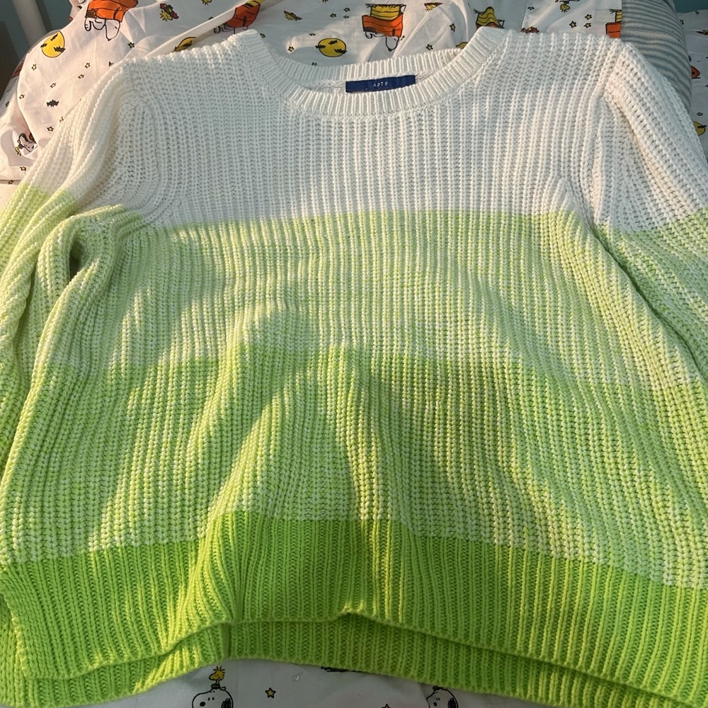 Lime green ombré sweater